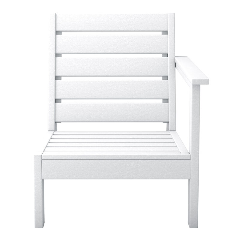 WestinTrends Outdoor Patio HDPE Deep Seating Sectional Loveseat