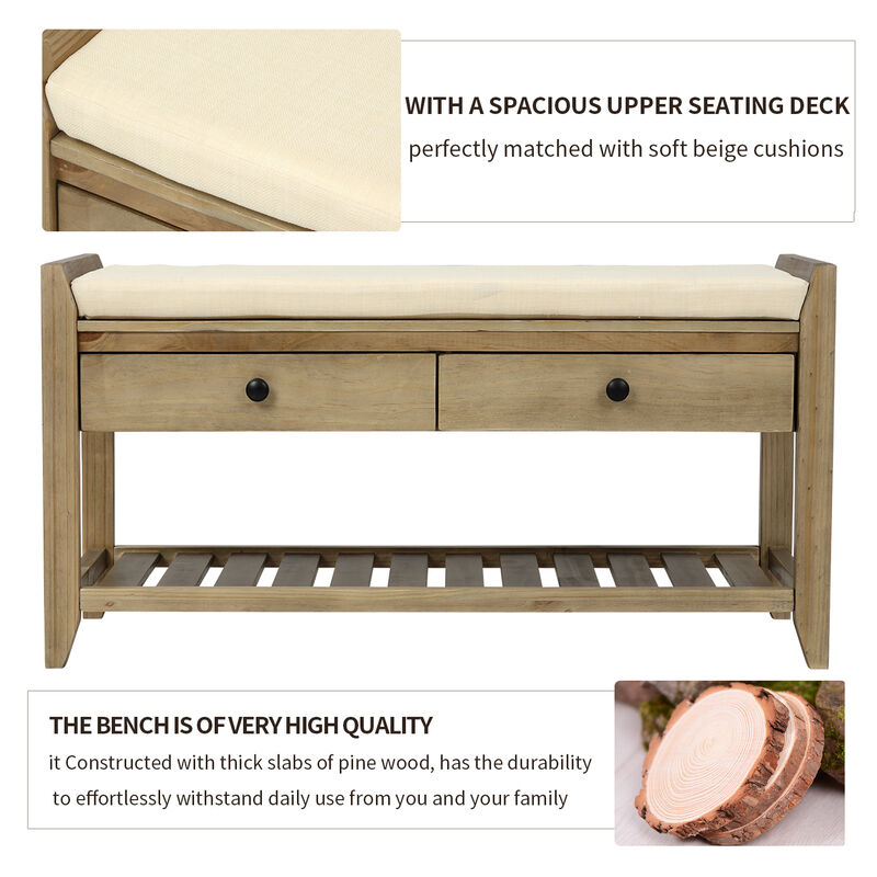 Merax Multipurpose Entryway Storage Bench