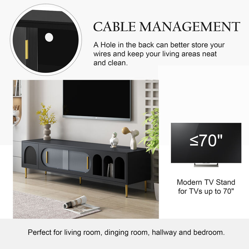Merax Modern TV Stand TV Console Cabinet
