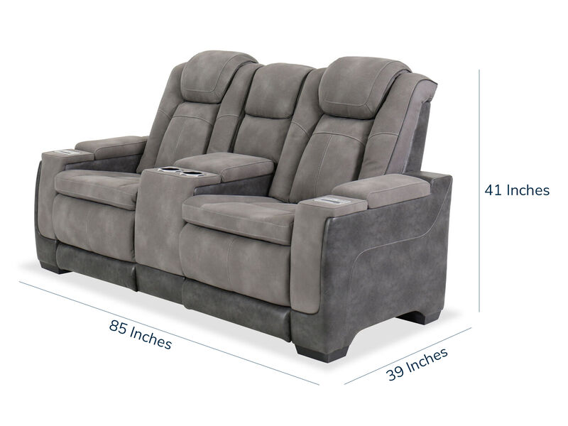 Next-Gen DuraPella Slate Dual Power Reclining Loveseat