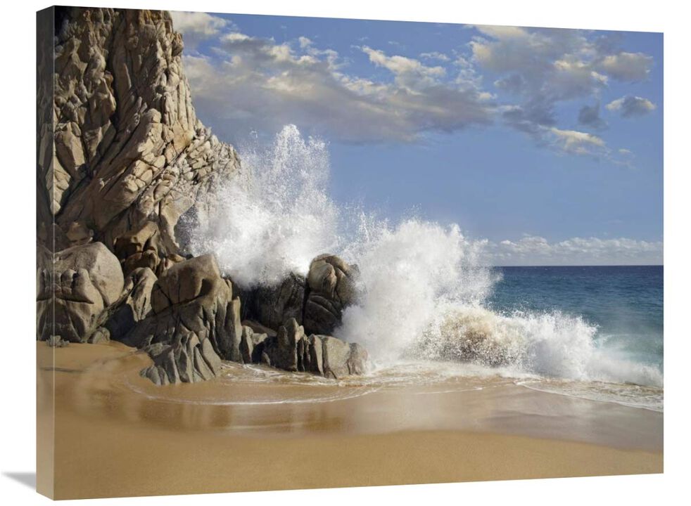 Lovers Beach with crashing waves, Cabo San Lucas, Mexico-Canvas Art-32x24