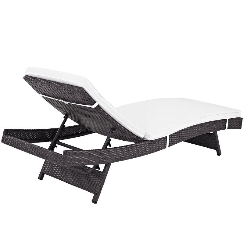 White Convene Outdoor Patio Chaise