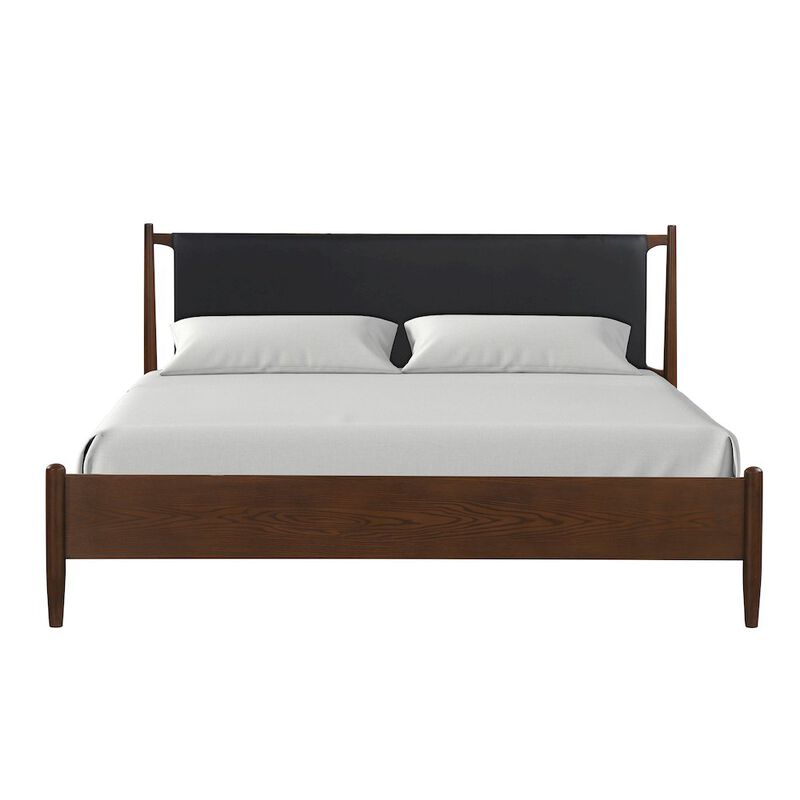 New Classic Furniture Ian King Wood Platform Bed, Cherry