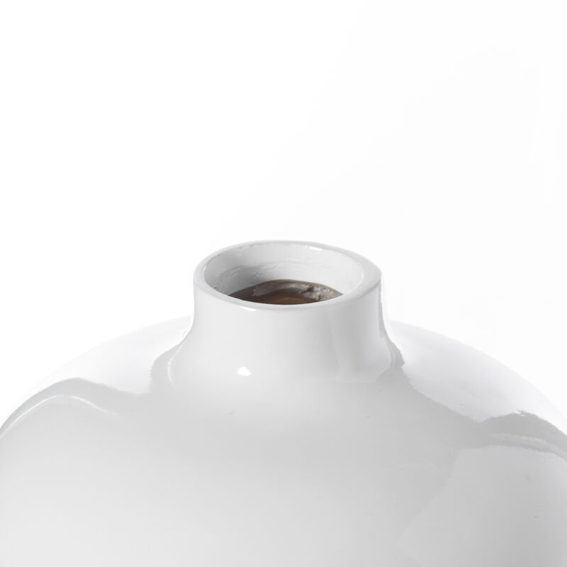 "Modern White Large Tabletop Centerpiece Flower Vase ,17.75"""
