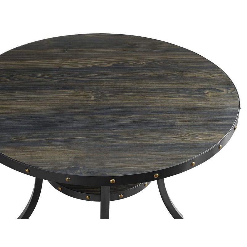 New Classic Furniture Furniture Crispin Melamine Round Dining Table & 4 Chairs in Natural