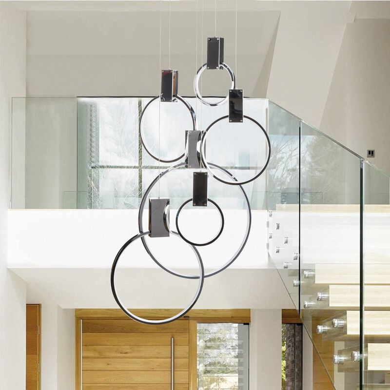 Hong Chandelier Chrome Metal Integrated LED Dimmable