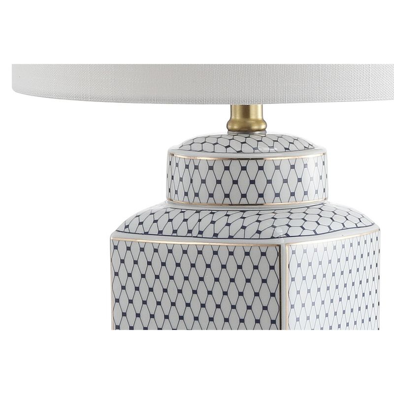 Cleo Ceramic/Metal Ginger Jar LED Table Lamp