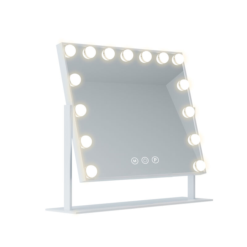 23''x19'' Vanity Mirror with Lights 15 Blubs 360°Rotation