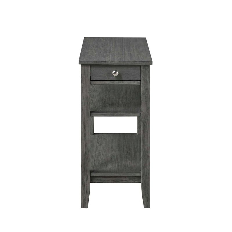 Convenience Concepts American Heritage 1 Drawer Chairside End Table with Shelves