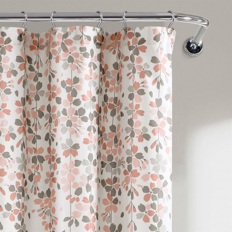 Modern Floral Vines Shower Curtain – Elegant Flower Print, Machine-Washable & Fade-Resistant
