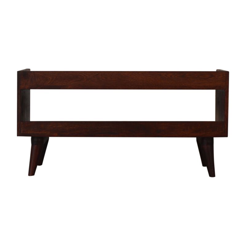 Walnut Nordic Solid Wood  Storage Bench