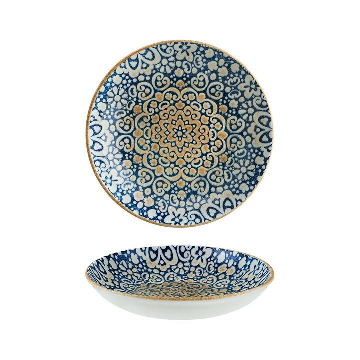 Alhambra dia.11" h:2.5" 57 oz. Round Decorated Porcelain Bowl (Set of 2)