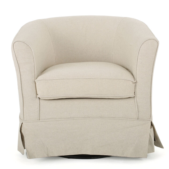 Merax Fabric Swivel Accent Chair with Washable Cover