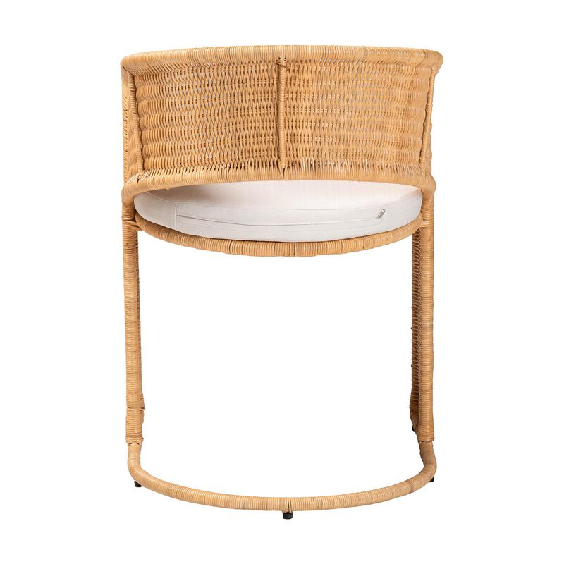 bali & pari Palm Bohemian Light Honey Rattan Dining Chair