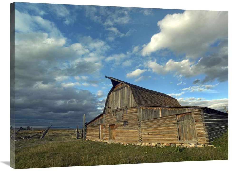 Mormon Row Barn, Grand Teton National Park, Wyoming-Canvas Art-40x30