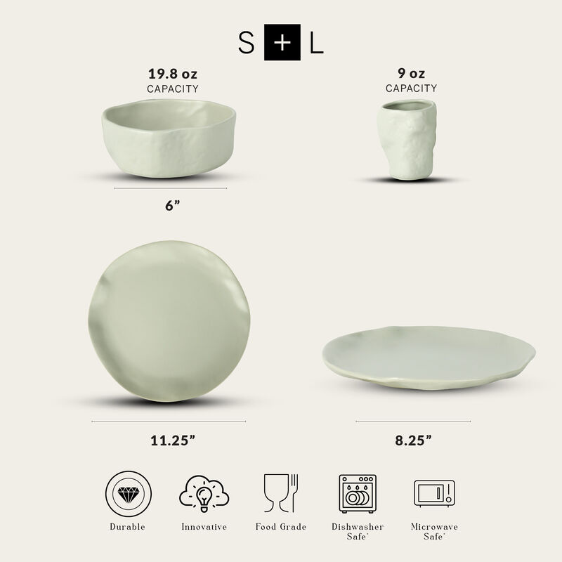 Stone by Mercer Project ATIK Stoneware 16 Piece Dinnerware Set