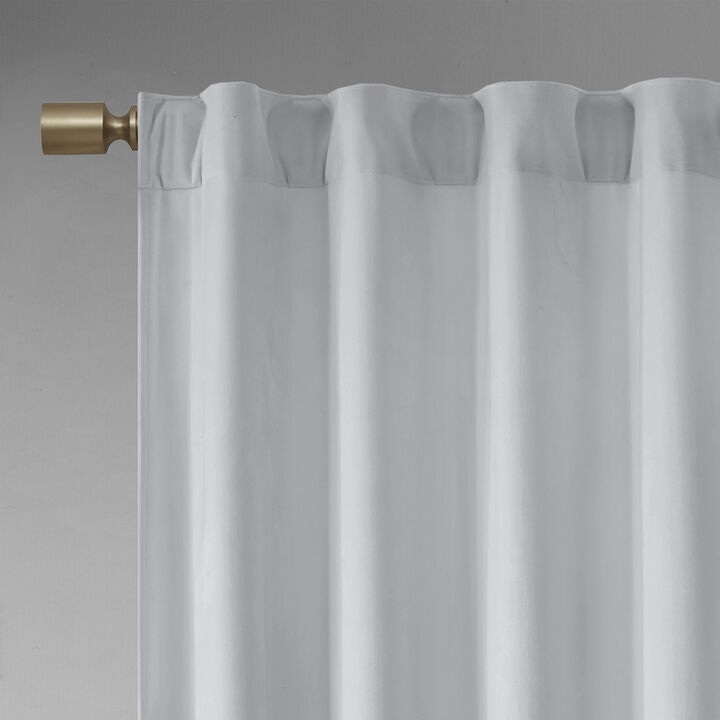 Gracie Mills Peregrine Velvet Room Darkening Curtain Panel Pair - 37x84"