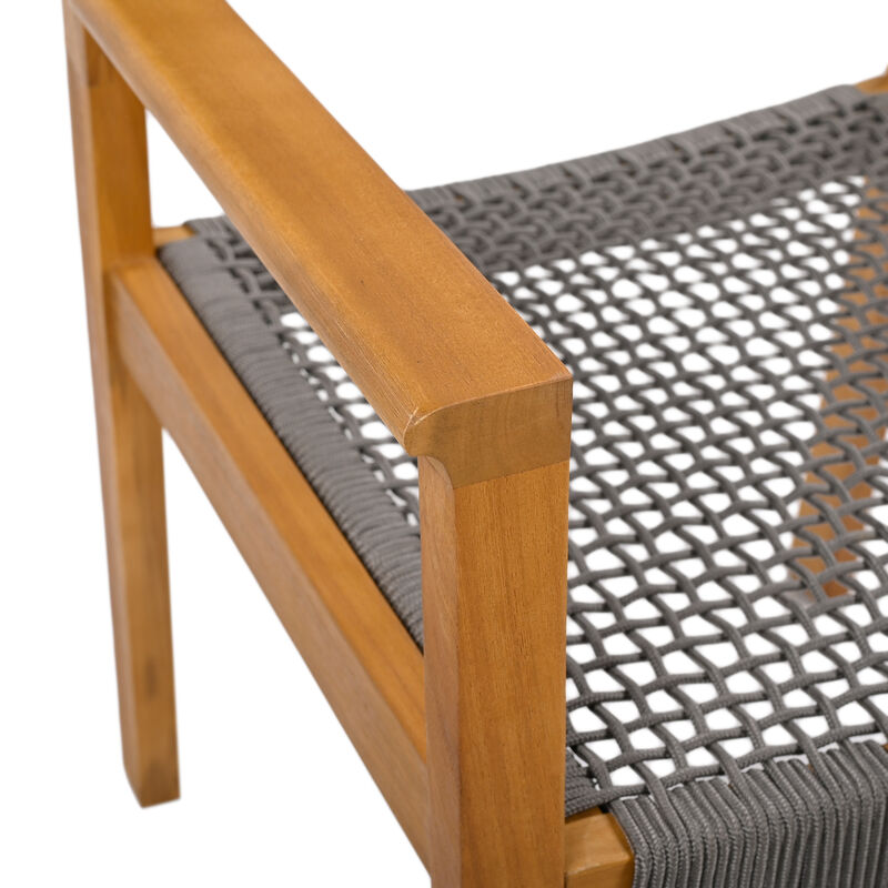 Merax 2 Pieces Acacia Wood Dining Chairs