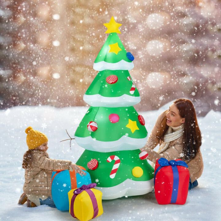 Hivvago Inflatable Christmas Tree with 3 Gift Wrapped Boxes