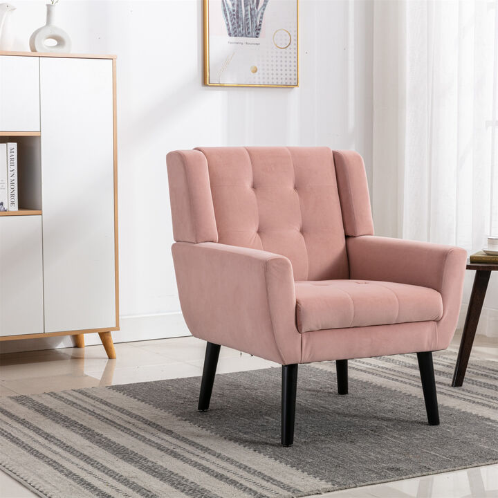 Modern Soft Velvet Material Ergonomics Accent Chair Living Room Chair Bedroom Chair Home Chair