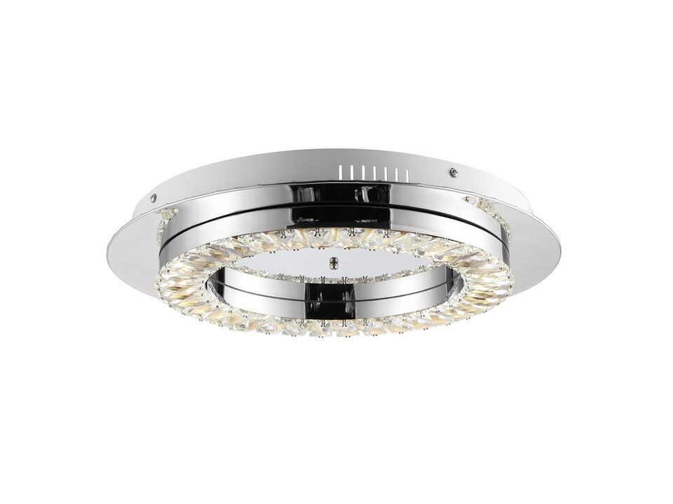 Cristal Integrated Iron/Crystal Glam LED Flush Mount