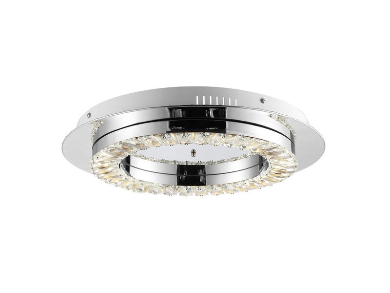 Cristal Integrated Iron/Crystal Glam LED Flush Mount