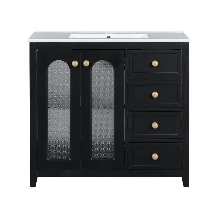 Merax Bathroom Vanity Cabinet with 2 Doors