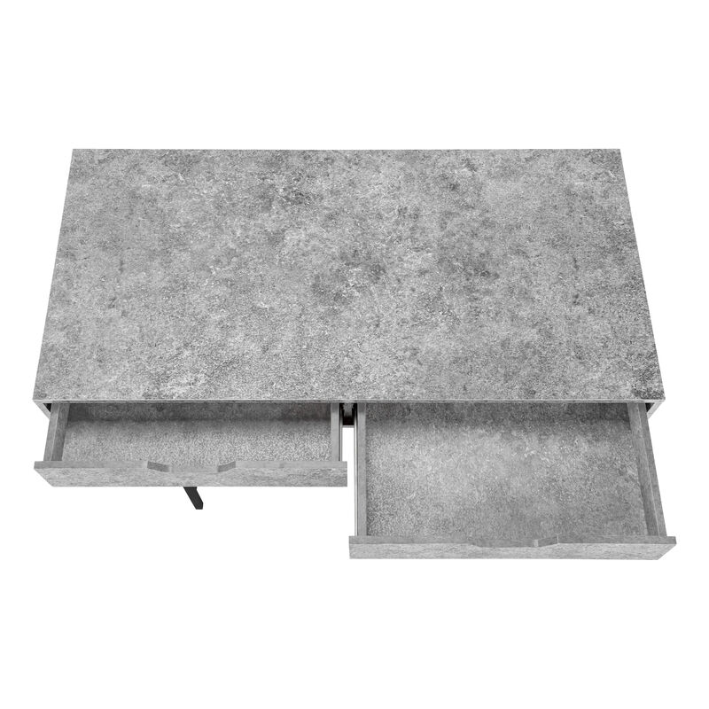 Monarch Specialties I 7559 Computer Desk, Home Office, Laptop, Storage Drawers, 48"L, Work, Metal, Laminate, Grey, Black, Contemporary, Modern