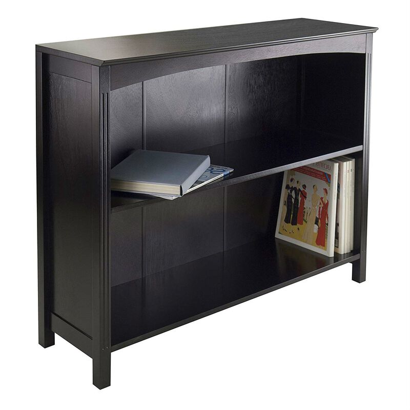 Hivvago Espresso Sturdy 3 Tier Bookcase Shelf Dresser