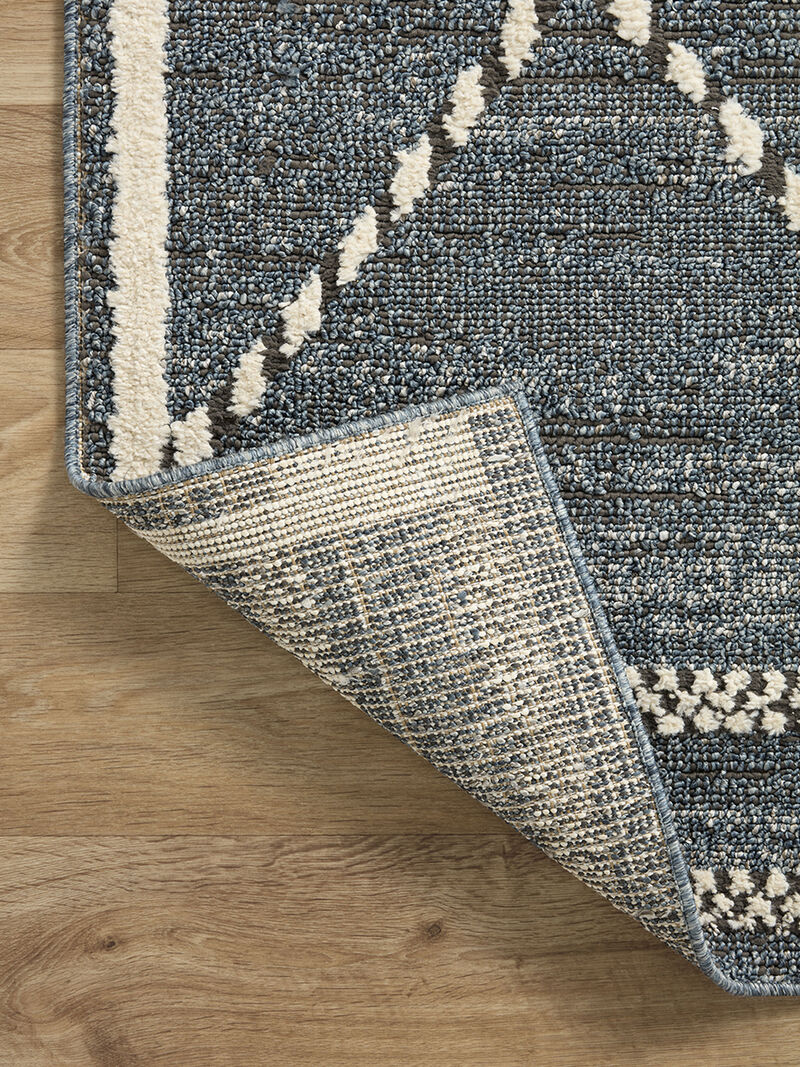 Fabian FAB01 Denim/Charcoal 4' x 6' Rug