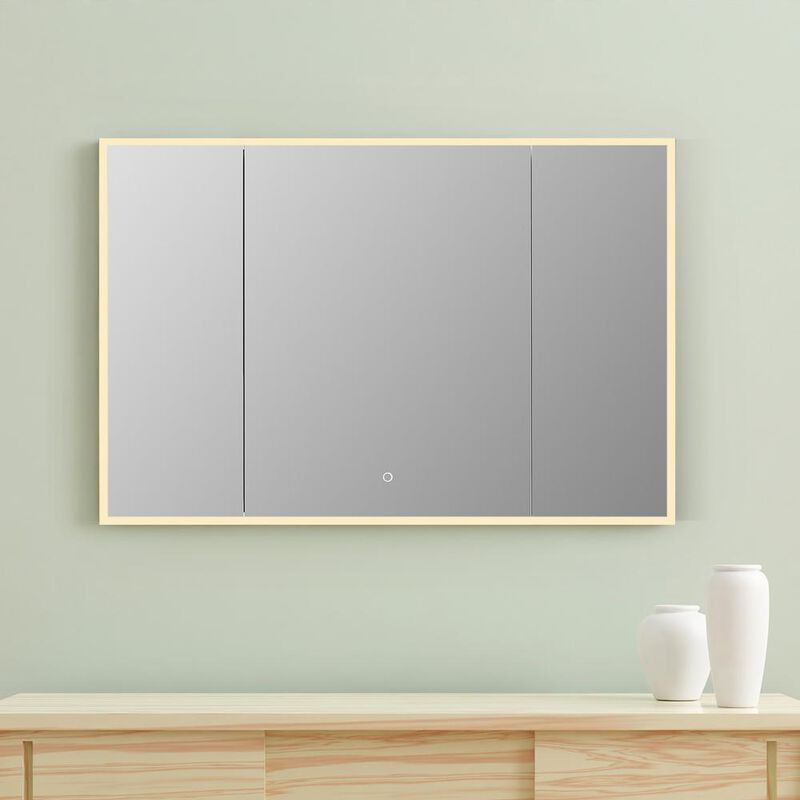 Altair Frameless Surface-Mount/Recessed LED Lighted Bathroom Medicine Cabinet