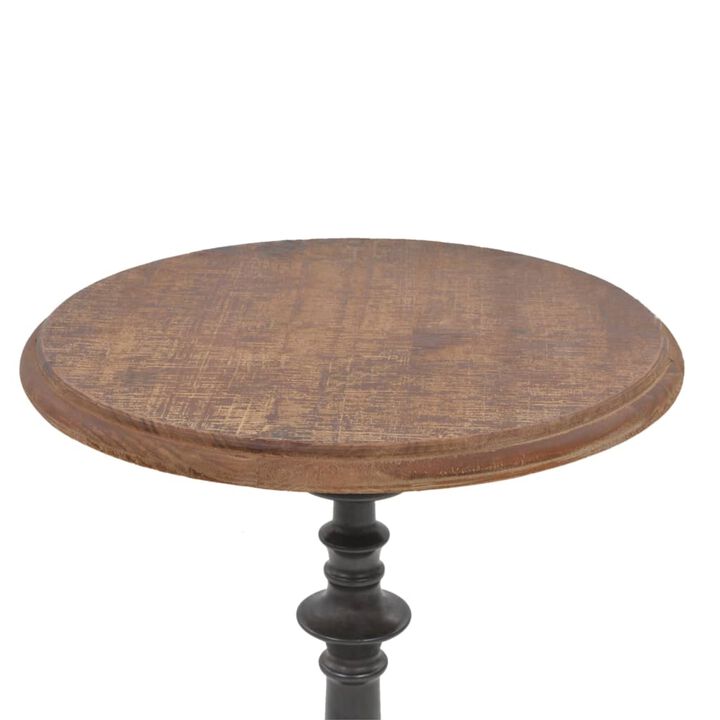 vidaXL End Table Solid Fir Wood 15.7" x25.2" Brown