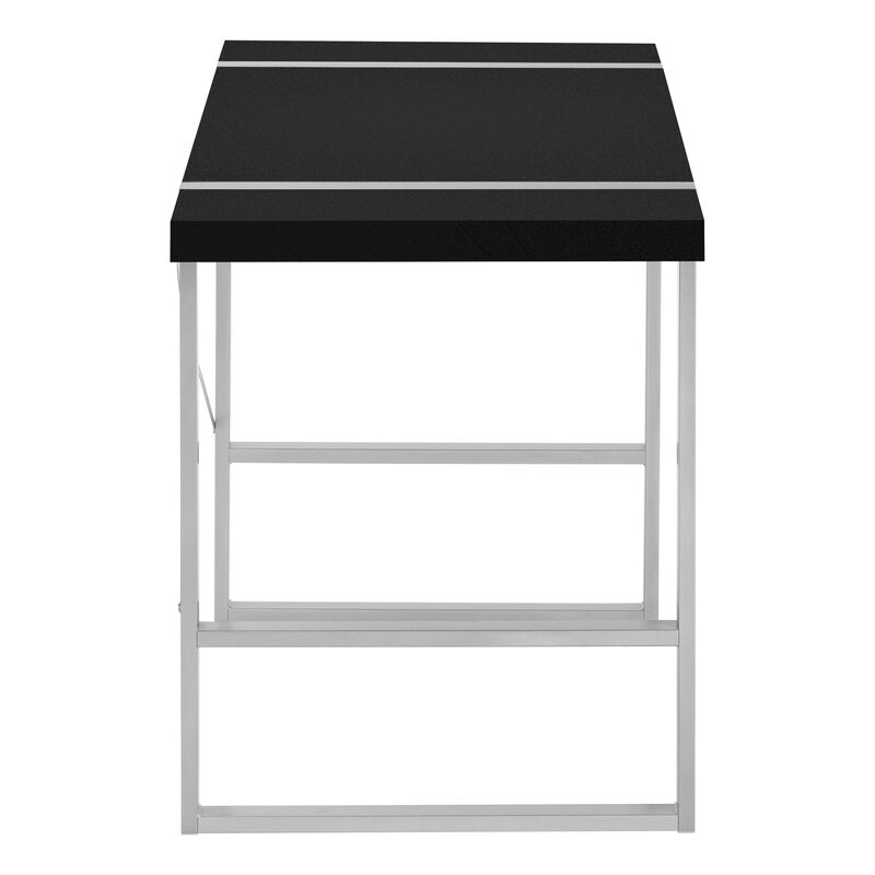 Monarch Specialties I 7664 Computer Desk, Home Office, Laptop, 48"L, Work, Metal, Laminate, Black, Grey, Contemporary, Modern