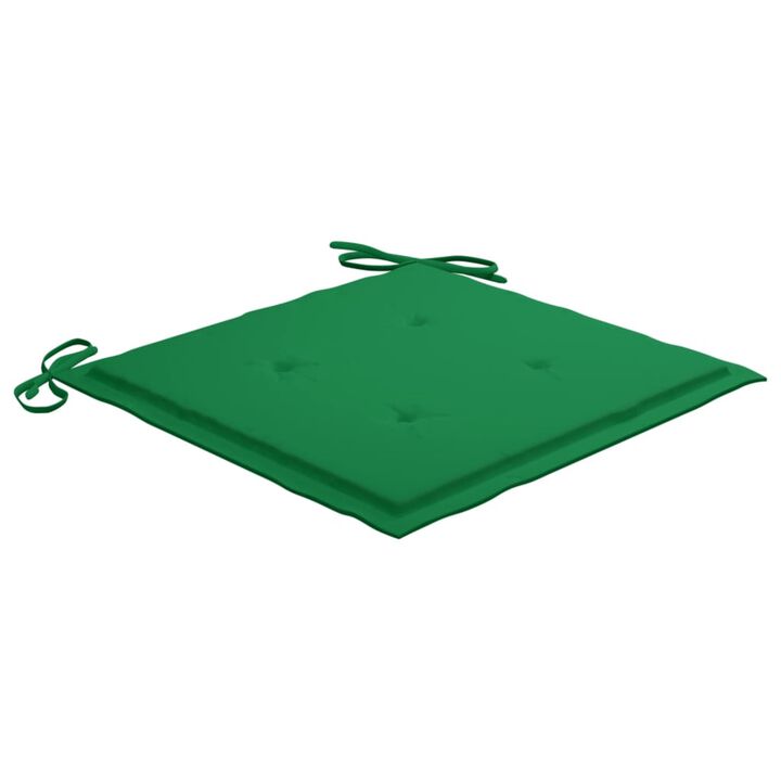 vidaXL Garden Chair Cushions 6 pcs Green 19.7"x19.7"x1.6" Fabric