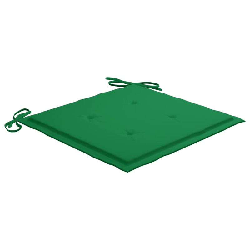 vidaXL Garden Chair Cushions 6 pcs Green 19.7"x19.7"x1.6" Fabric