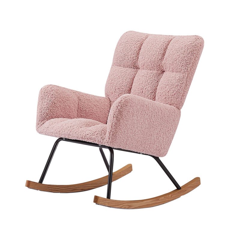 Comfortable Pink Nursing Chair for Baby and Reading