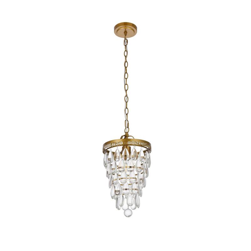 Living District Reese 9 inch pendant in brass