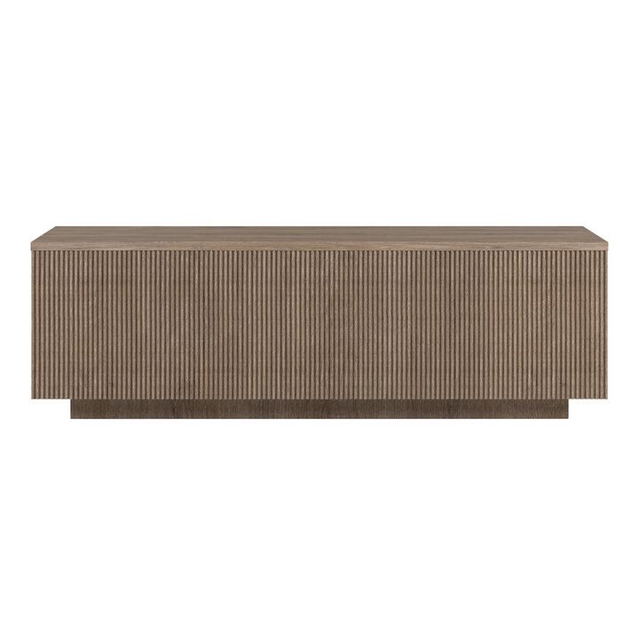 Hudson&Canal Reyes 48 Wide Rectangular Coffee Table in Antiqued Gray Oak