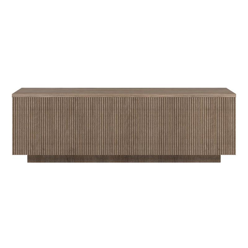 Hudson&Canal Reyes 48 Wide Rectangular Coffee Table in Antiqued Gray Oak