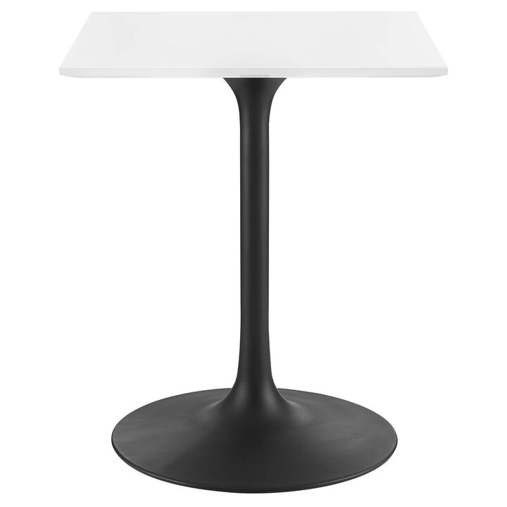 Modway - Lippa 24" Square Dining Table Black White