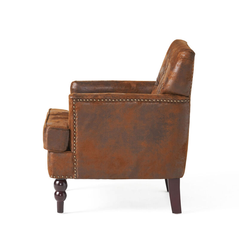 Merax Fabric Tufted Club Chair
