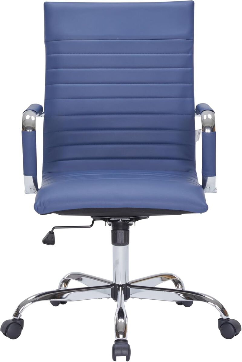 LeisureMod Harris Modern Adjustable Office Executive Swivel Chair High-Back Task Office Chair