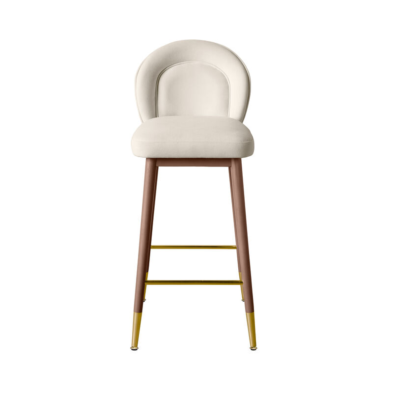 Hailey Charcoal Grey Velvet Counter Stool