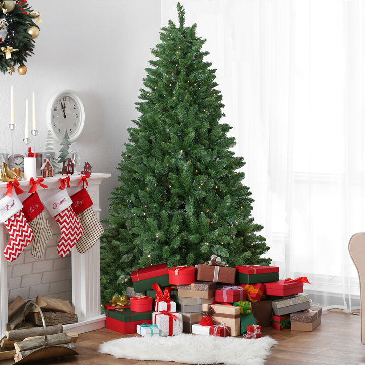 7.5' Pre-Lit Full Twin Lakes Fir Artificial Christmas Tree - Warm White LED Lights