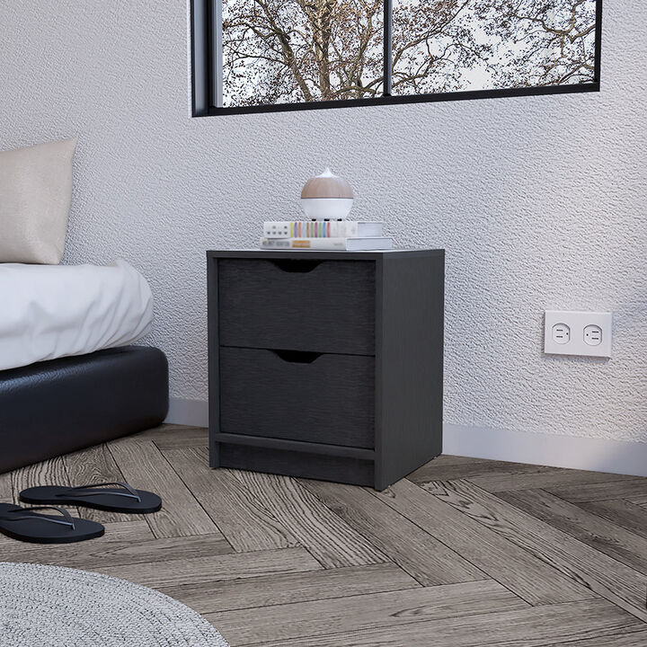Nightstand Gandu, Bedroom, Black