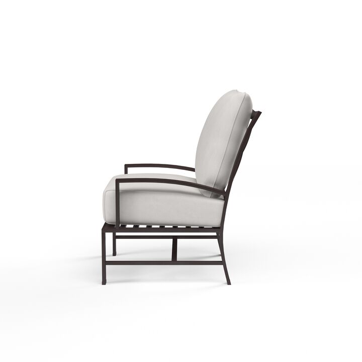 La Jolla Club Chair in Canvas Flax w/ Self Welt