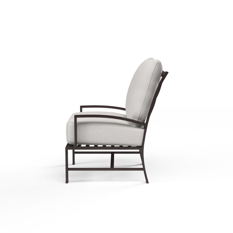 La Jolla Club Chair in Canvas Flax w/ Self Welt