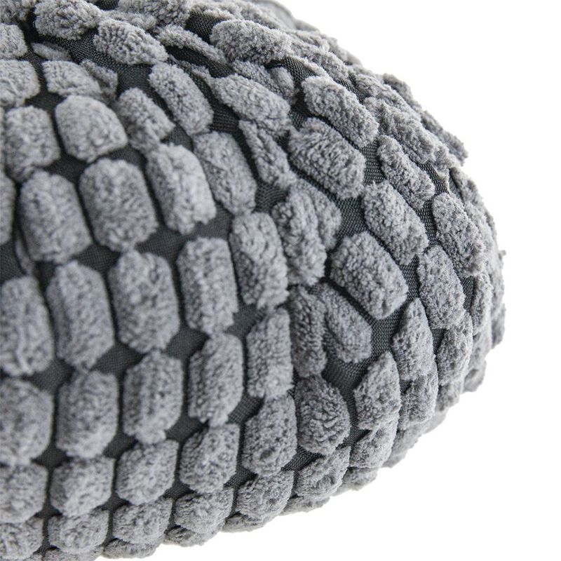 Weighted Pumpkin Table Ornaments, Set of 2 Chenille, Perfect for Christmas and Thanksgiving Decor, Gray