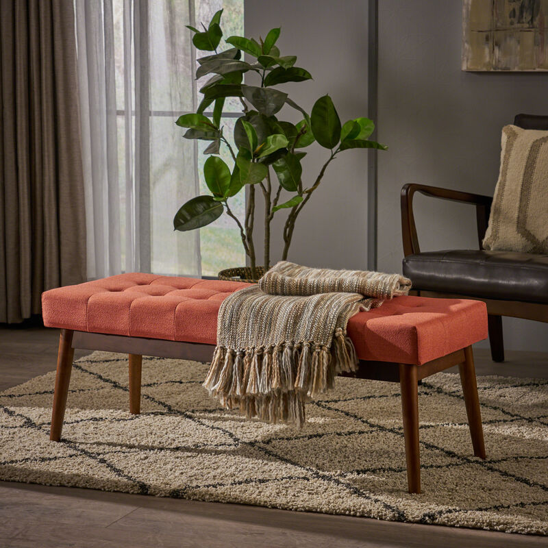 Mid-Century Tufted Ottoman with Versatile Comfort