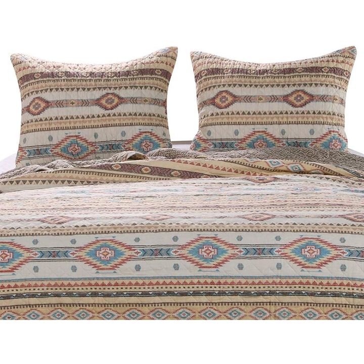 Barefoot Bungalow Phoenix Extra Softness And Comfort Reversible Pillow Sham - King 20x36", Tan